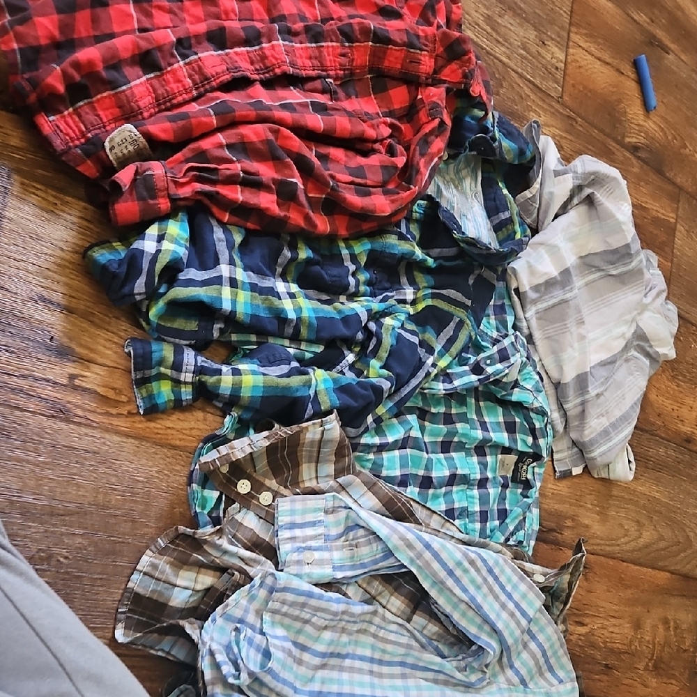 OshKosh B'gosh Kids Button Down Shirts - Red, Blue, Green, Brown Plaid